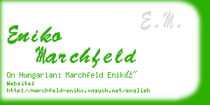 eniko marchfeld business card